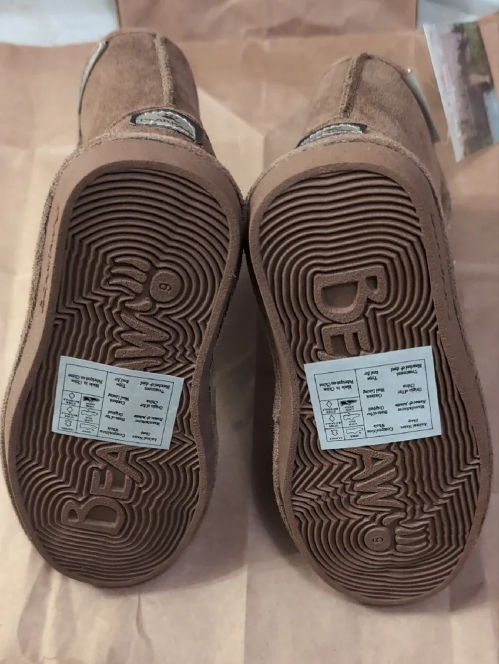 Bearpaw Cozy Suede Shearling Lined Ankle Boots - Chestnut